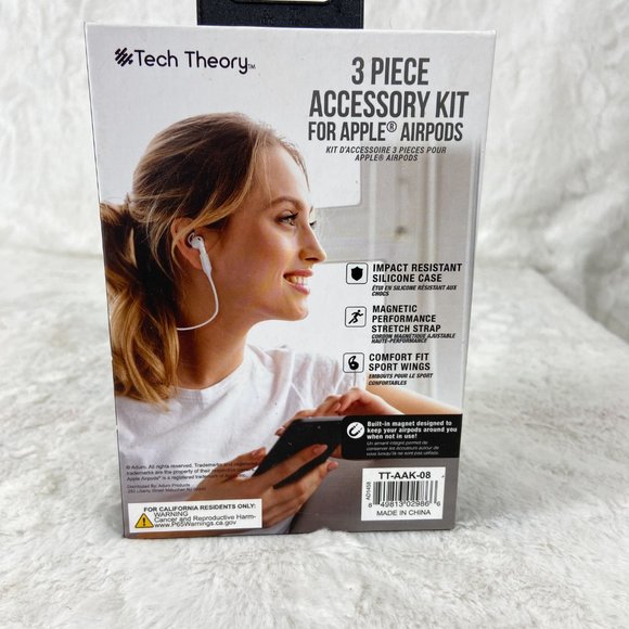 Tech Theory 3 Piece Accessory Kit for Apple Airpods White Color - Picture 4 of 5